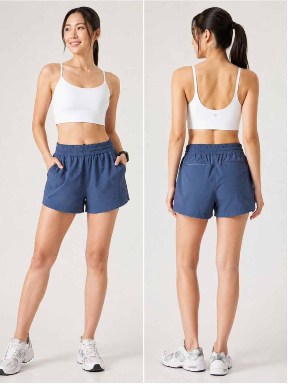 Zella All Day Athletic Shorts Vintage Blue XS